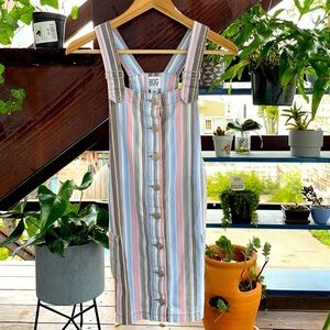 BDG 🌻 XS NWOT Striped Overalls Dress / Jumper